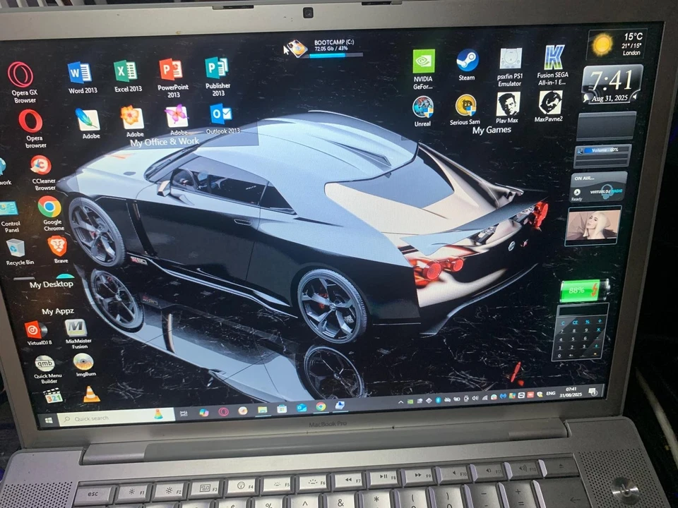 MacBook Pro 15" 2008 A1260 2.5GHz/4GB /500GB SSD /512MB NVIDIA GPU /BATTERY - Image 2 of 4