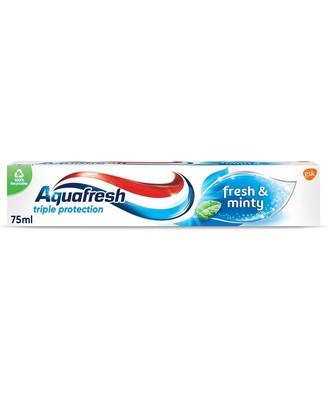 Aquafresh Fresh and Minty Fluoride Zahnpasta Triple Protection 6 x 75 ml