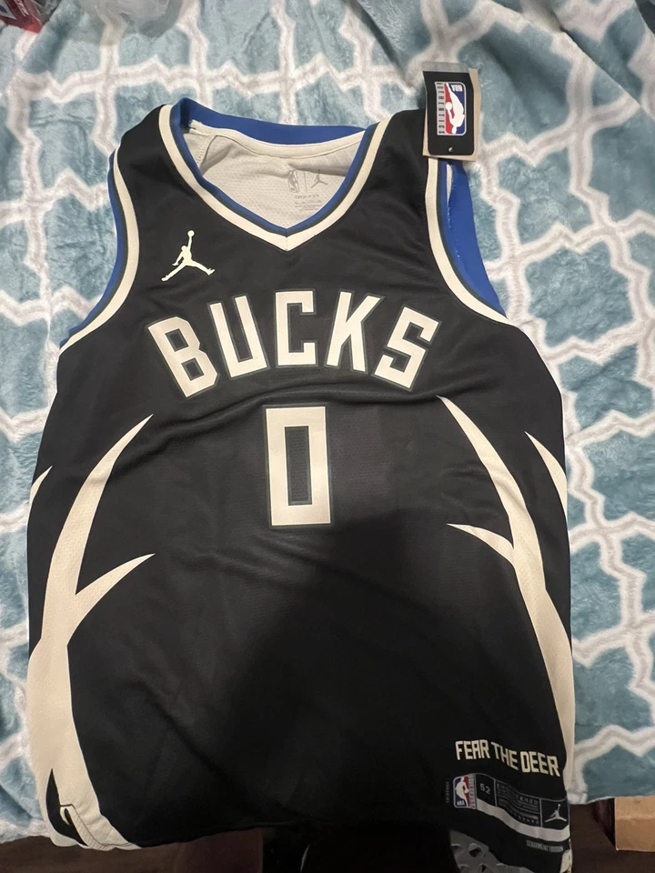 Damian Lillard Inscription Signed Auto Authentic Bucks Jersey JSA COA - Image 2 of 2