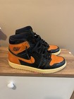 Jordan Air Jordan 1 Men’s High Top Lace-Up Athletic Sneakers Black/Orange — photo 4
