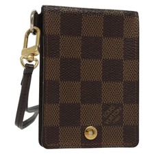 LOUIS VUITTON Damier Ebene Porte Cartes ID custodia bandouliere N60016 originale 137306