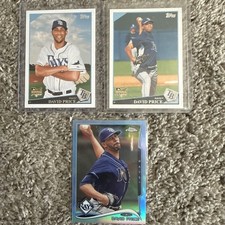 3 card lot David Price 2009 Topps rookie variant Chrome #'ed