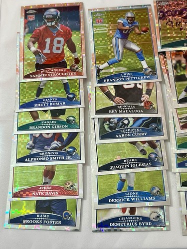 2009 Topps Chrome Lot of 20 X-Fractors!RC’s & Stars! Flacco, Pettigrew RC! - Picture 2 of 3