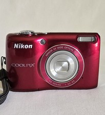 Nikon Coolpix L26 16MP 5X Zoom Digital Camera Red Powers On READ