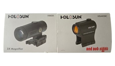 Holosun HS403C-HM3X 2 MOA Red Dot Shake Awake Reflex & 3x Magnifier Optic Combo