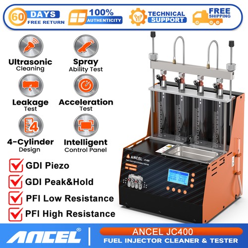 Jc600 R ANCEL JC400/JC600 Fuel Injector Tester Cleaner Ultrasonic Cleaning ...