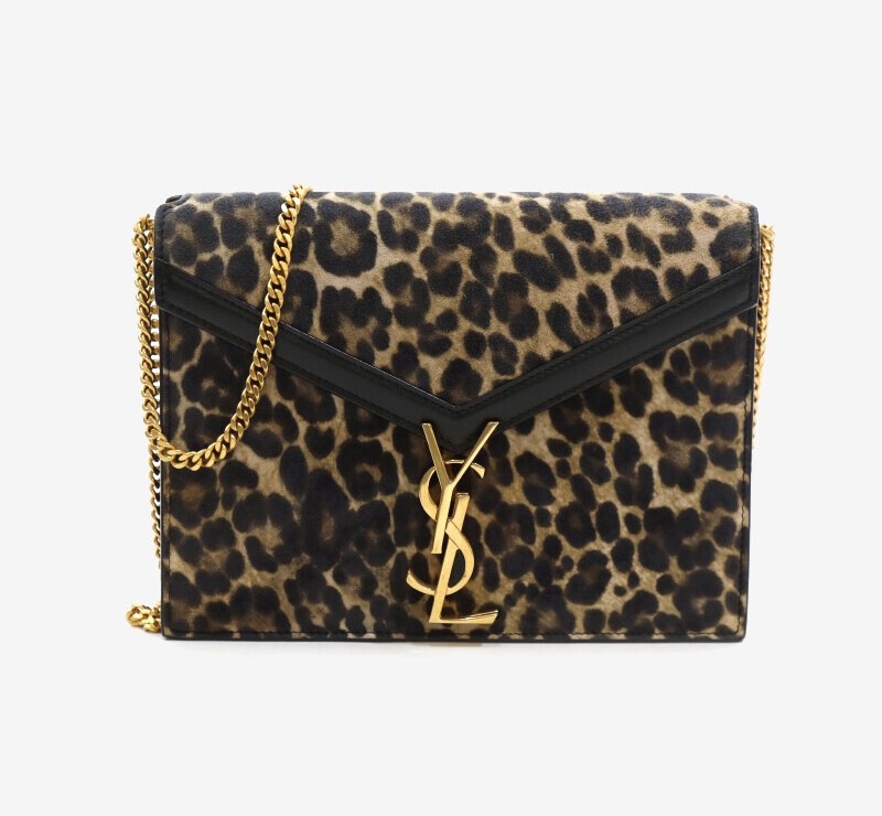 Borsa a tracolla Saint Laurent Leopard Cassandra busta catena 532750 128033281