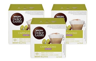 Nescafe Dolce Gusto Pods, Skinny Cappuccino, 16 capsules, Pack of 3 