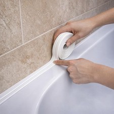 Caulk Tape - Waterproof Self-Adhesive Caulking Tape 1.5" x 10.5Ft for Toilet