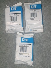 Set of 3 Genuine HP 22 21 Black  Tri-Color Ink Cartridges NEW Expired   AS IS