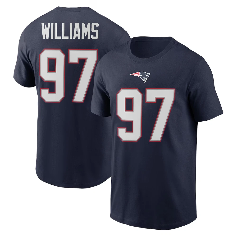 Milton Williams #97 New England Patriots Name and Number