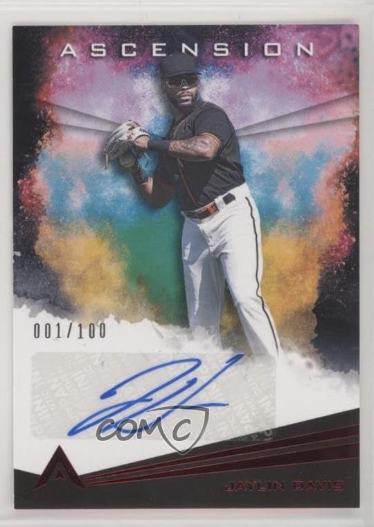 2021 Panini Chronicles Ascension Red 1/100 Jaylin Davis #AA-JD Auto 3h9