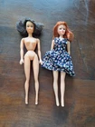 2 Vintage Hollow Plastic / Blow Mold Barbie Clones Dolls Hong Kong