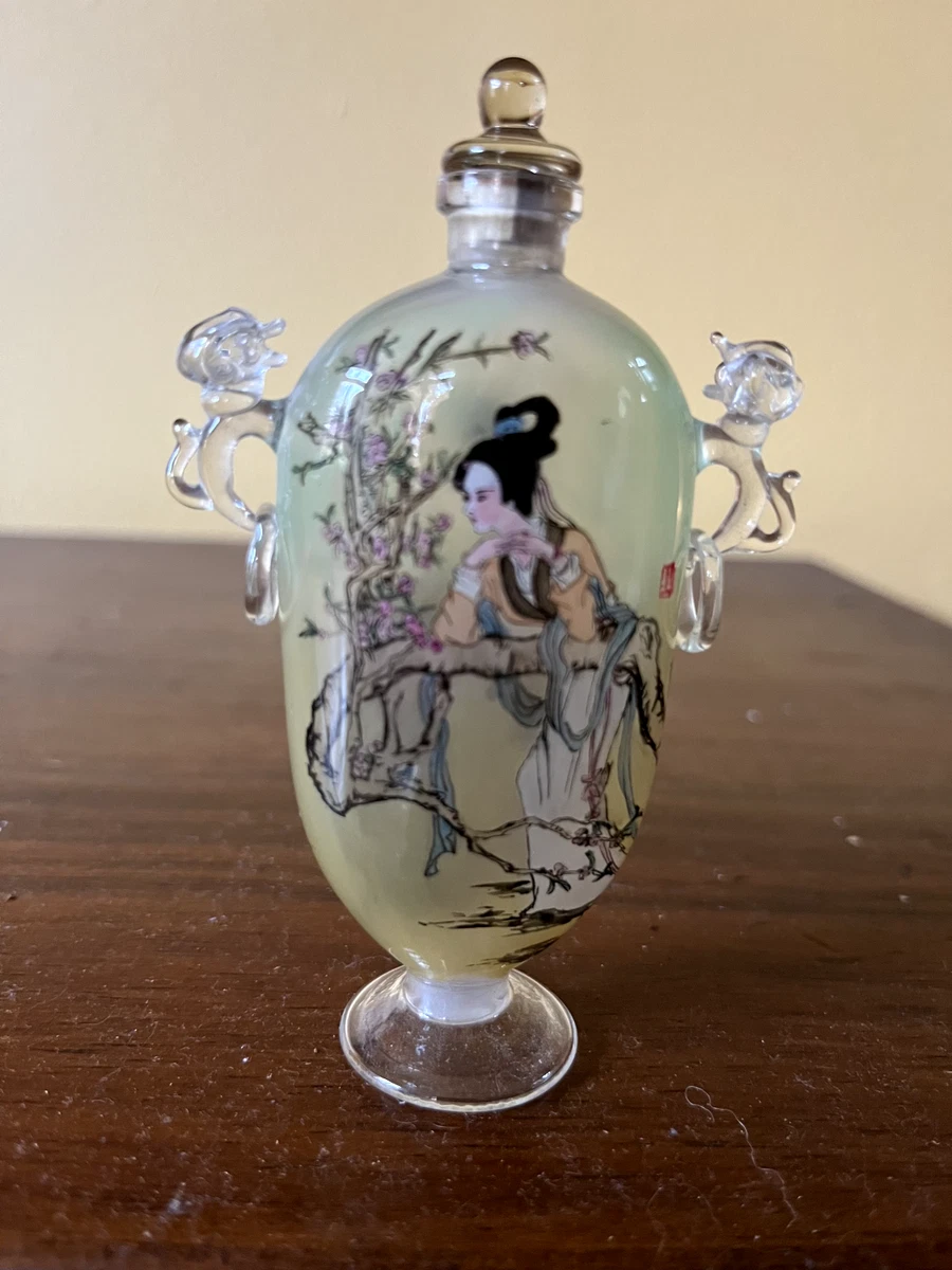 中国骨董品 内画 手描き アート花瓶　鼻煙壺 中国骨董品 内画 手描き アート花瓶 鼻煙壺