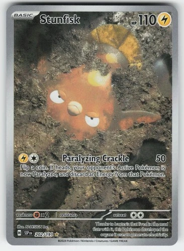 LP - Stunfisk - 202/191 - Surging Sparks - Illustration Rare - Pokemon