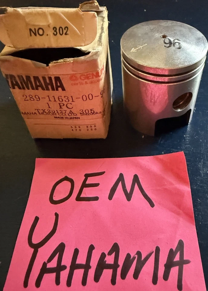 Nuevo de Lote Antiguo Original Yamaha 289-11631-00-96 Pistón Estándar JT1 JT2 OEM 1971 1972 Japón Foto 2 de 4