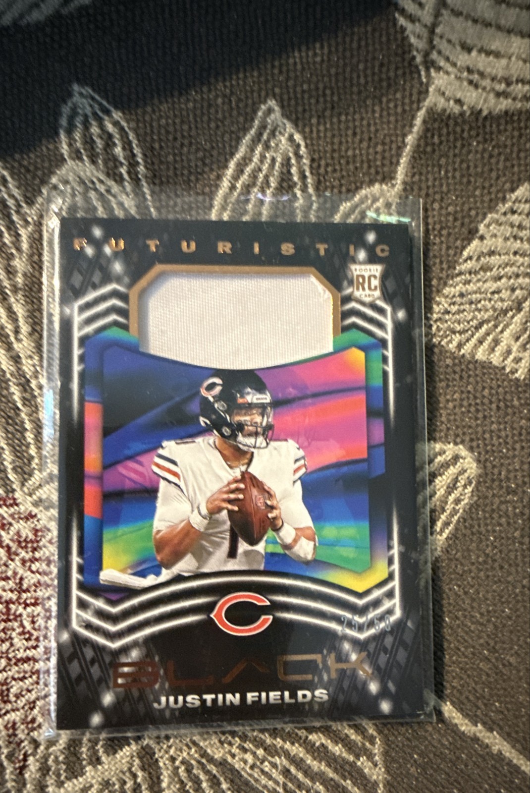 Justin Fields Panini Black Futuristic #FJF Copper