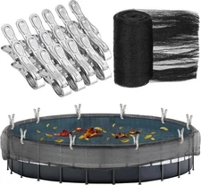 26.2FT Round Pool Leaf Net Cover w/ 16 Clips | Fits 24FT Above Ground Pools