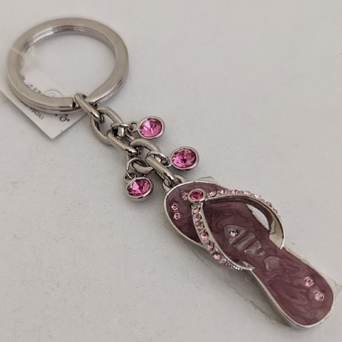 Mini Shoe Flip Flop Sandal Key Chain Charm Pendant Key Ring NWT