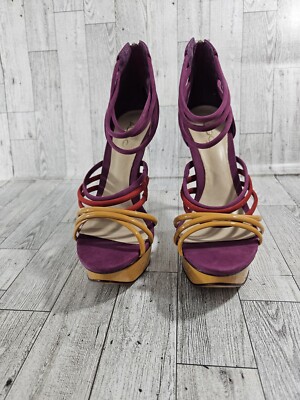 Aldo Multicolor Stiletto Heels open toe Pumps Dancer Club Shoes