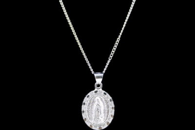 Unsere Liebe Frau von Guadalupe Anhänger mit Halskette .925 Silber Kette Jungfrau Maria NEU