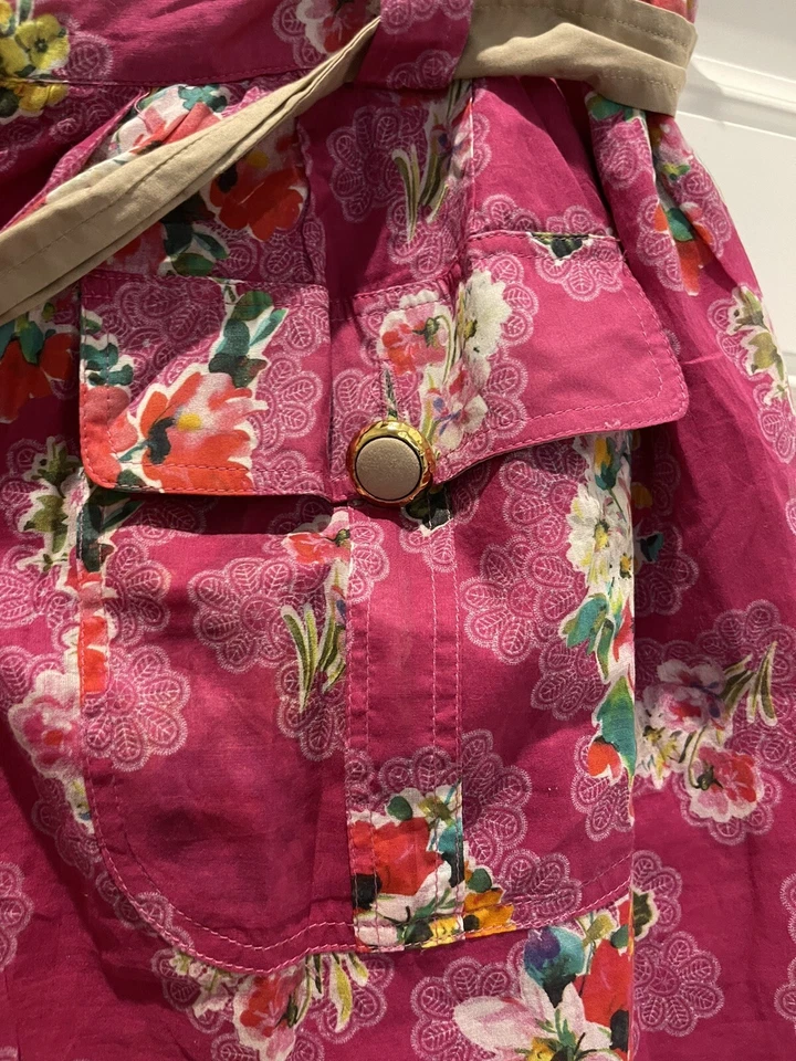 Dolce & Gabbana Fuchsia Pink Floral Poplin Cotton Mini Skirt 44UK 14-16US -Lined - Image 3 of 4