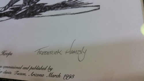 Western Art Print Frederick Hambly Hoops Signed 1993 Limited Edition 