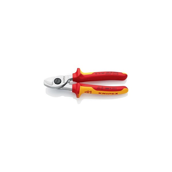 Knipex Kabelschere LäNge 165 Mm Kopf Verchromt Vde Mehrkomponenten-HüLlen Form 1-image