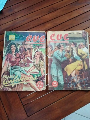 1949/1951 - Eva echte Geständnisse - Lot 2 Zeitschriften - Typ Wir zwei - Eva - Frauenzeitschrift