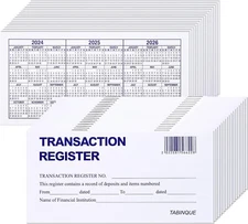24 PCS Check Registers for Personal Checkbook Easy to Read Checkbook Register