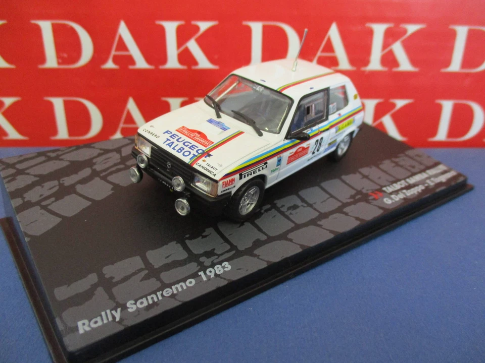 Die cast 1/43 Modellino Auto Talbot Samba Rally Rally Sanremo 1983 G. Del Zoppo - Immagine 2 di 4