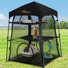 Extra Large Catio Outdoor Cat Enclosure,3 Tier Cat Tower Tent Weatherproof  Sun
