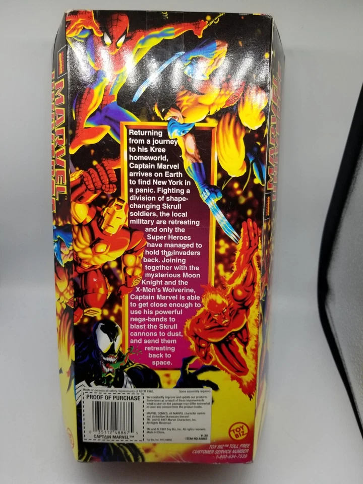 Figura de acción Capitana Marvel Universo Marvel 10" Toy Biz 1997 Foto 3 de 4
