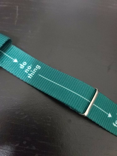 20mm Nato Band Green, With Text & rose gold buckle - Picture 3 of 4