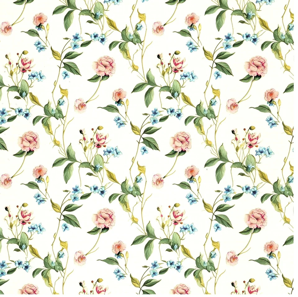 COTTAGE WALLPAPER & GINGHAM TABLE CLOTH HUNKYDORY Duo Design 8x8 Sample Papers - Image 3 of 4