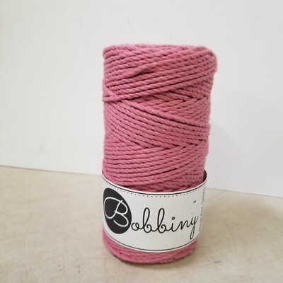 Bobbiny Regular 3mm 3ply Macrame Rope 3x20 Blossom Fibers 100m