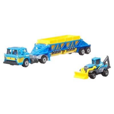 2024 Matchbox Convoys Ford C900 Cabover & Gravel Trailer Backhoe 1