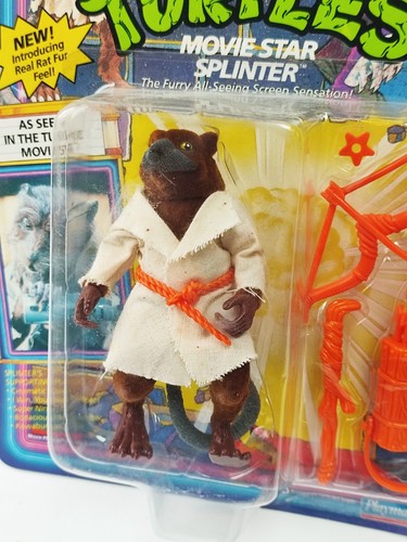 1992 PLAYMATES TEENAGE MUTANT NINJA TURTLES TMNT - MOVIE STAR SPLINTER - MOSC - Picture 4 of 10