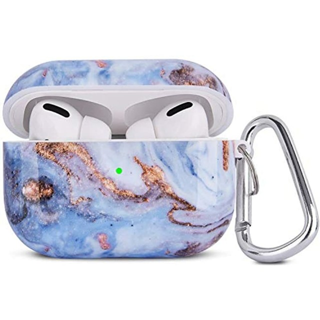Airpods Pro Case, 3 In 1 Cute Marble Protective Hard Cover Shockproof
