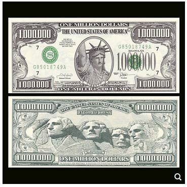 Usa 1 Million Dollar Unc 全新 美国100万元 纸币 自由女神 Ebay