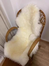 IN US!!! 100% Genuine Sheepskin Fluffy Fur Rug Windward Natural Mat 60*100CM