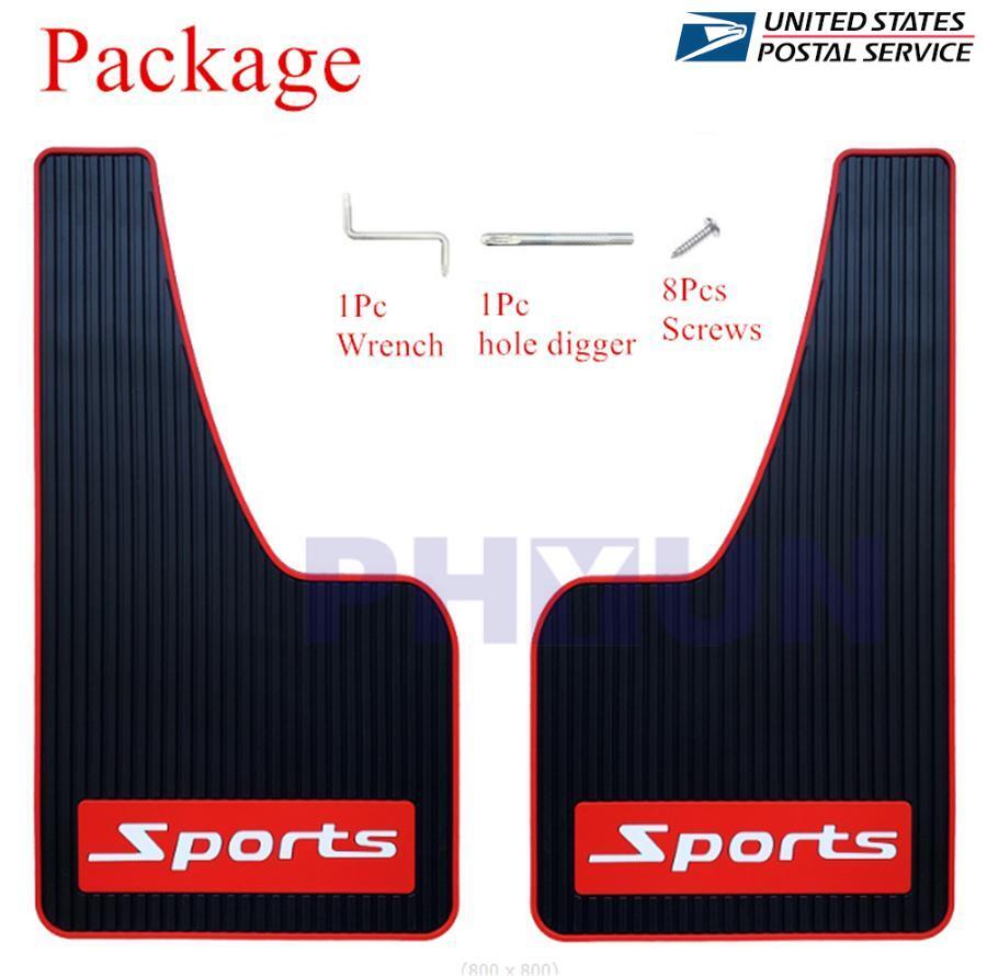 2Pcs Universal Mud Flaps Mudflaps Splash Guards Fender Flares For Car Pickup SUV