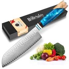 7In Damascus Steel VG10 Santoku Knife Damascus Knife Chef's Knife with Gift Box