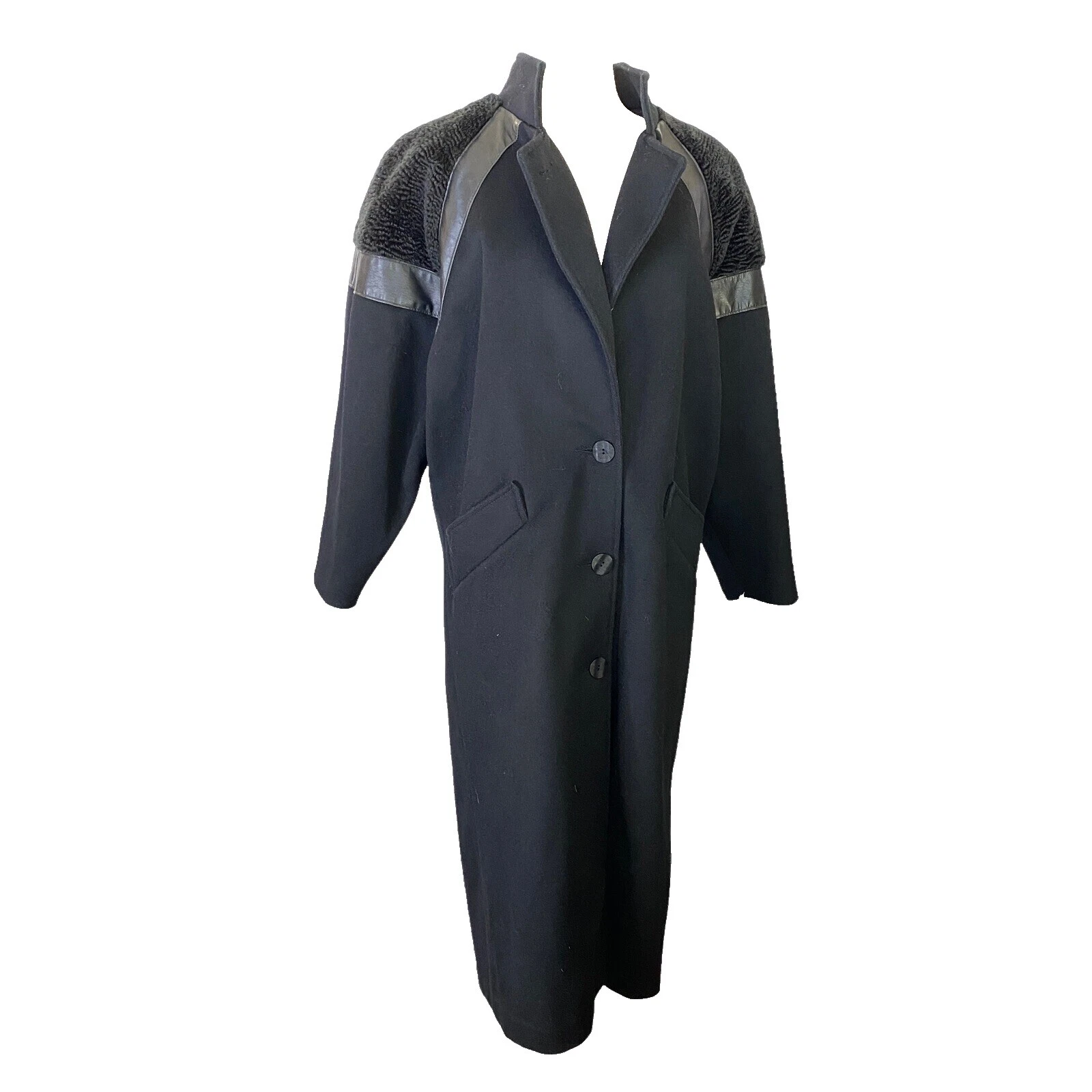 Black Leather Regular Size Vintage Clothing for Women