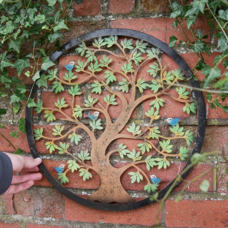 Multi-Coloured Circular "Tree of Life" Garden Wall Art - 40cm - Image 3 of 4