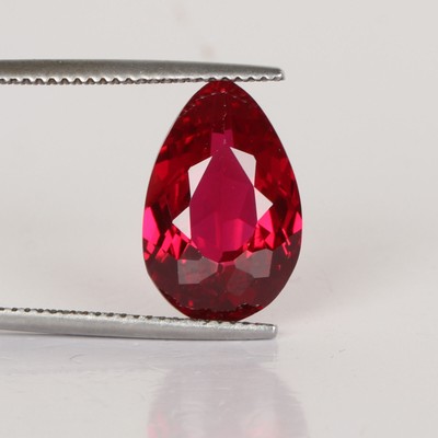 Natural Red Ruby Pear Cut 10.00 Ct Loose Gemstone For Pendant Making AB-933