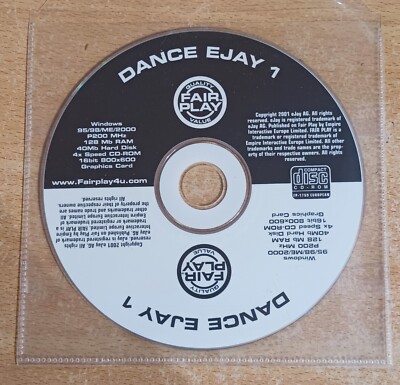 DANCE EJAY 1 PC CD-ROM ORIGINAL 2001 EMPIRE UK VERSION brandneu, nur Disc RAR
