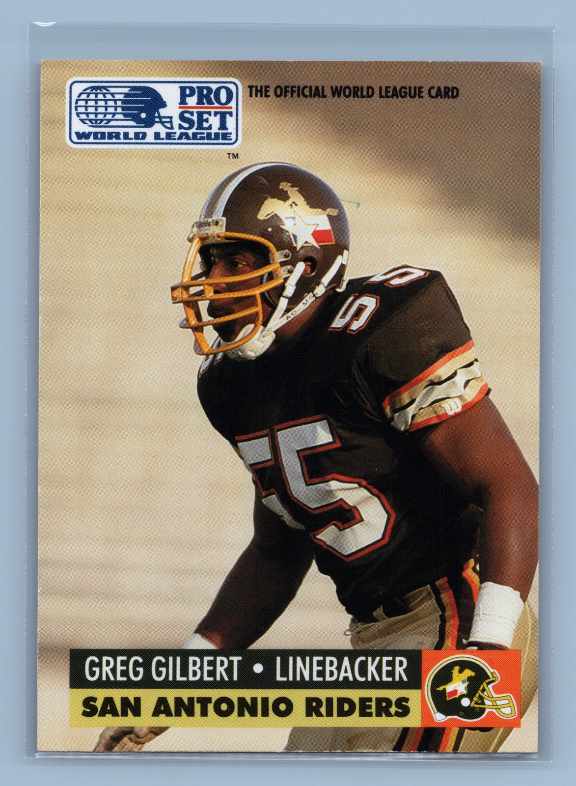 1991 Pro Set WLAF World Bowl Combo #32 Greg Gilbert