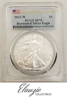 2022-W Burnished American Silver Eagle FDOI PCGS SP-70