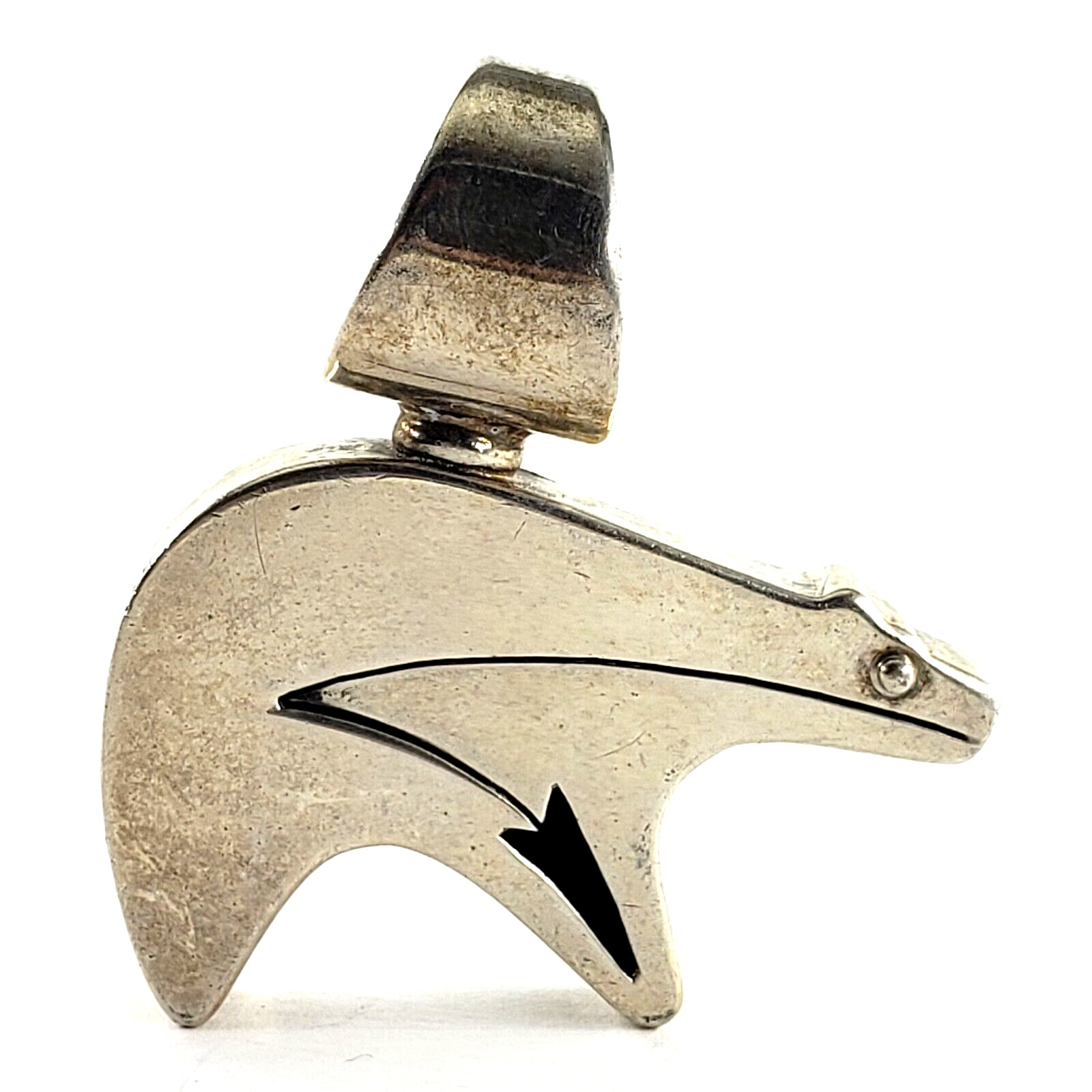 WAYNE ETSITTY Signed Sterling Silver Pendant Larg… - image 1